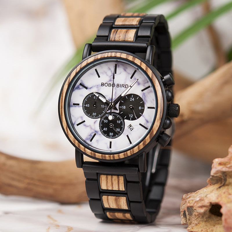 Wooden Watch GP009/10 Literary Male Youth Wooden Watch Luminous Watch