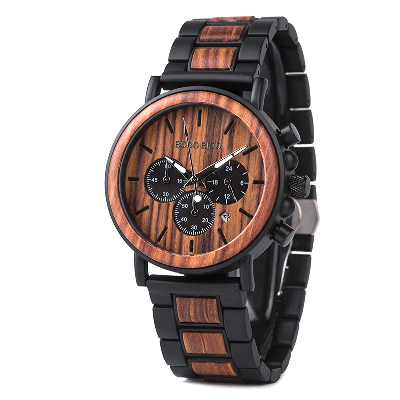 Wooden Watch GP009/10 Literary Male Youth Wooden Watch Luminous Watch