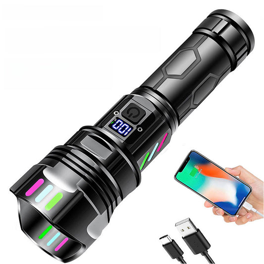 Cross-border New Flashlight Outdoor Ultra-bright Long-range Telescopic Portable White Laser Rechargeable Laser Gun Flashlight