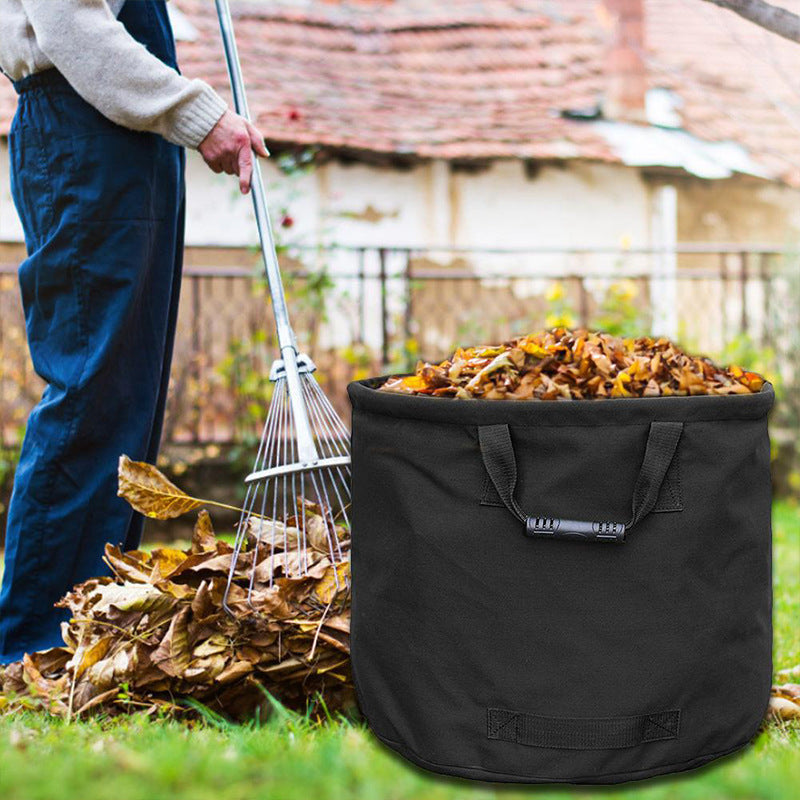 Garden Fallen Leaves Pile Bag Garden Leaves Bucket Courtyard Bucket Foldable Outdoor Trash Can Household Storage Turnover Bag