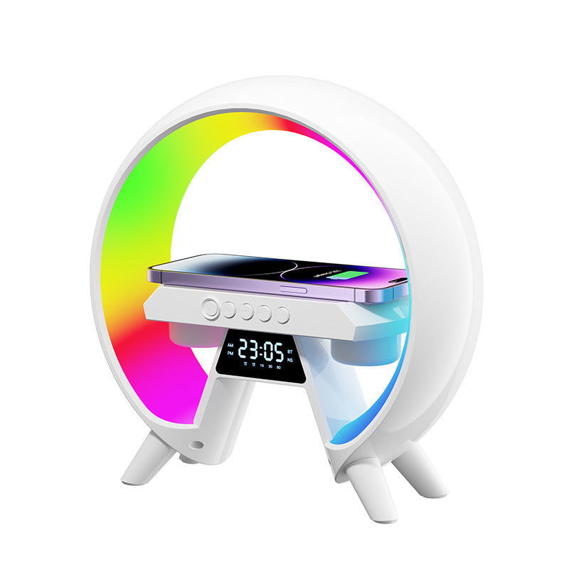 New Large G6 Colorful Bedside Multi-function Bluetooth Audio Wireless Charging Bluetooth Speaker With Clock Light