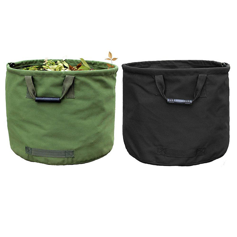 Garden Fallen Leaves Pile Bag Garden Leaves Bucket Courtyard Bucket Foldable Outdoor Trash Can Household Storage Turnover Bag