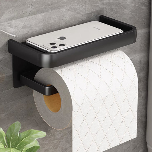 Toilet Punch-free Tissue Holder Bathroom Roll Paper Storage Rack Space Aluminum Tissue Box Toilet Paper Holder Toilet Paper Holder