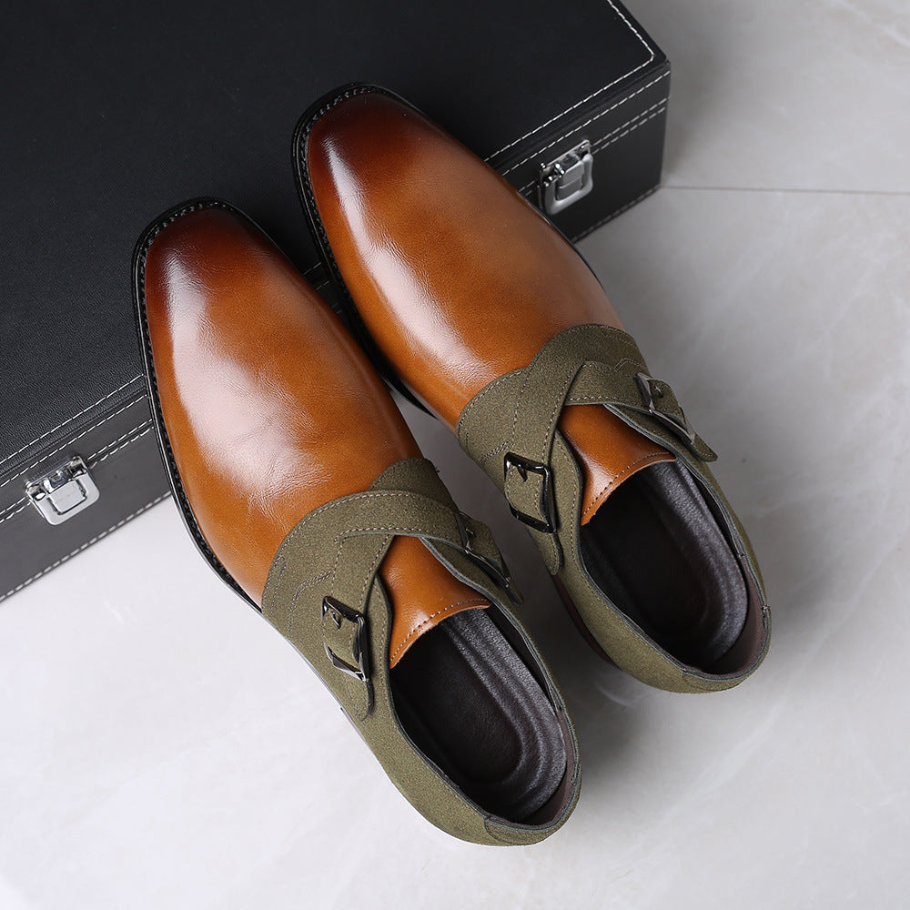 New Color Matching Leather Men Shoes